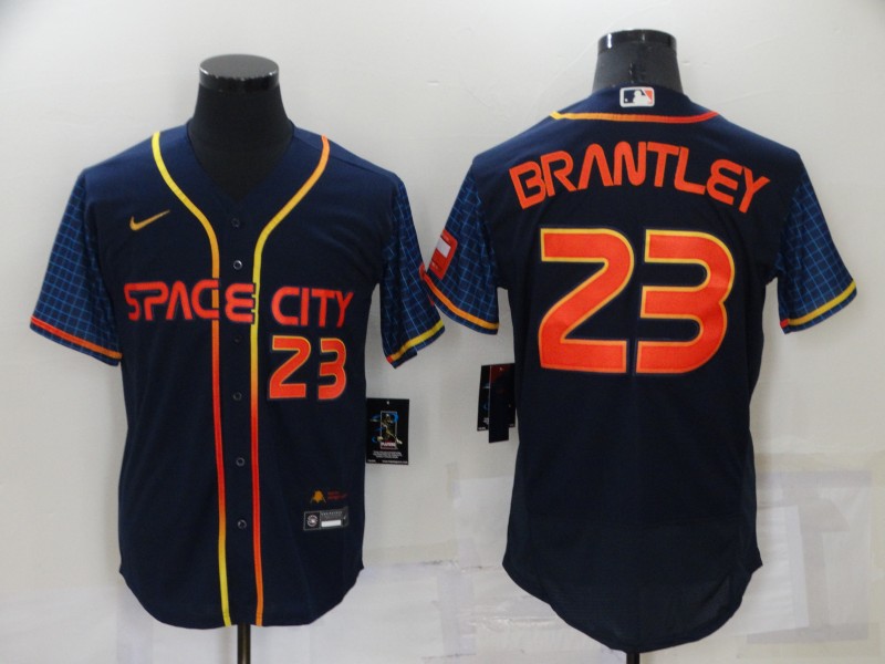 Men's Houston Astros #23 Michael Brantley 2022 Navy City Connect Flex Base Stitched Baseball Jersey Men's Houston Astros #23 Michael Brantley 2022 Navy City Connect Flex Base Stitched Baseball Jersey